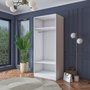 Hanah Home Armario Blanco con Puertas Recubiertas de Membrana